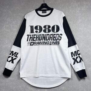 The Hundreds 1980’s Drawing Lines T Shirt Men’s Large Black Crewneck Jersey Tee